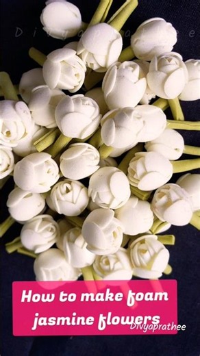 How to Make Realistic Foam Jasmine Flowers | Easy DIY Artificial Mogra ‪@Trinityflowermumbai‬
