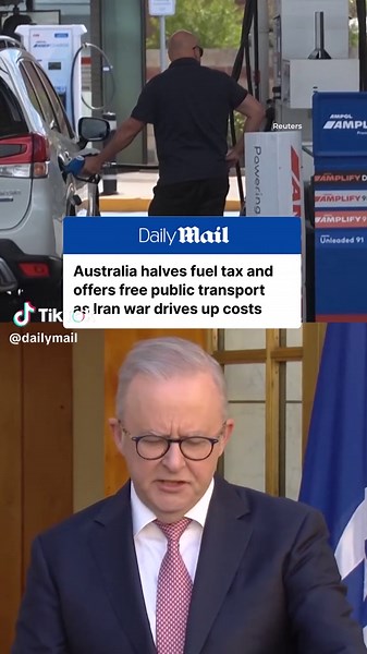 Australia will halve fuel and diesel taxes for three months in an effort to ease rising costs driven by global oil price pressures. The move would cut the cost of fuel by 26.3 Australian cents ($0.18) per litre. Victoria is also offering free travel throughout April, while Tasmania has waived fares until the end of June, though other states have so far declined to follow suit. #australia #fuel #oil #iran #usa