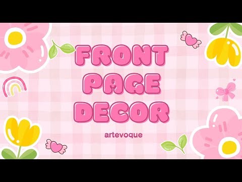 Aesthetic Front Page Diary Decor Ideas ✨ | Easy & Creative Notebook Cover Design for Students