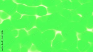 Animation of shimmering green screen chroma key water surface reflecting sparkling light, seen from directly above. High-definition 4K motion graphic for multimedia use.