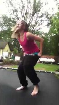 Girl's pants fall down!