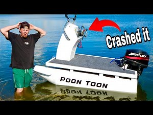 I Crashed my Friends Mini Pontoon Boat!