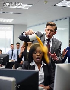 Manager Pours Coffee on Black Woman in Front of Everyone and Curses Her – Minutes Later, Entire Company Is Shocked... The Monday morning air inside GreenTech Solutions, a mid-sized software company in Seattle, buzzed with the usual chatter of employees catching up after the weekend. In the open-concept office, people moved between desks, refilled their mugs, and prepared for another week of deadlines. At the center of it all was Dan Miller, the Operations Manager, known equally for his sharp str