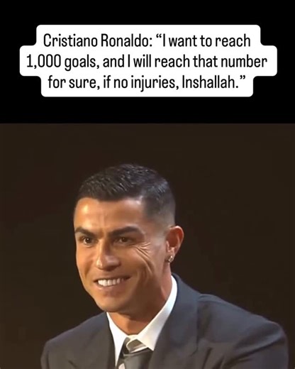 Live Kickoff on Instagram: "Cristiano Ronaldo says, “InshaAllah, I’ll reach 1,000 goals if no injuries.” 🗣️ 🎥 @globesoccer"