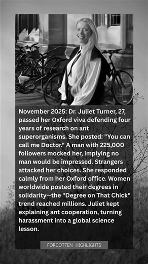 Dr. Juliet Turner, 27, Earned Her Oxford PhD—A Viral Insult Sparked a Global Movement