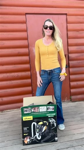 Just tackled our deck staining project with the @Wagner Paint Sprayers - USA Control Pro 170 Paint Sprayer and what a transformation! 🎨🏡 #ad - This high-efficiency airless sprayer works 3X faster than a roller and features HEA technology that significantly reduces overspray by up to 55%. Its powerful .60 horsepower pump handled the unthinned stain flawlessly, delivering a consistently smooth finish across our large deck. - Plus, the 30 ft. hose made it super easy to cover all the nooks and cra