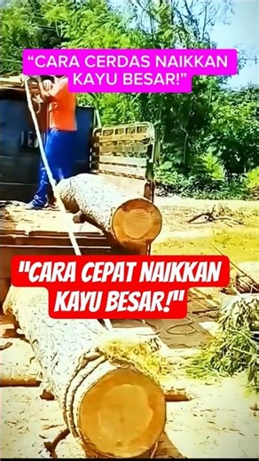 A Smart Way to Load Large Logs into a Truck Bed Without Heavy Lifting | Unique and Creative Ideas!