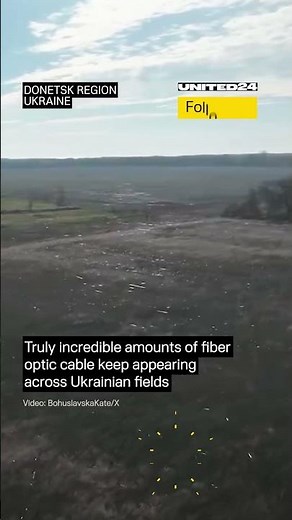 Ukrainian Frontline Fully Covered With Fiber Optic Cables From FPV Drones #warinukraine