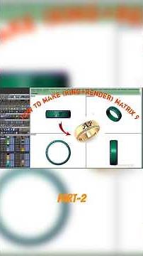 (Part-2) How to make (Ring+Render) Matrix 9 @APjewelleryCAD #matrix #ring #cad