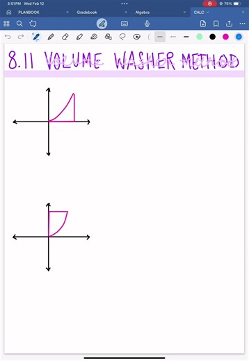 Volumen: Método del Lavado en Cálculo
