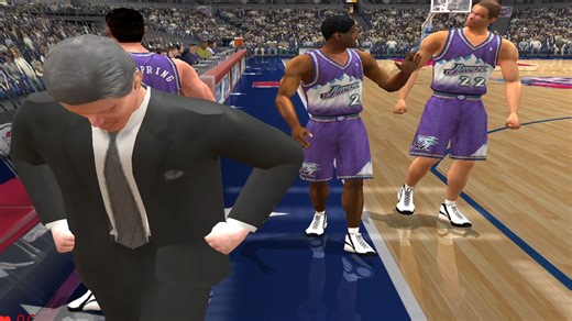 NBALIVE2003：季后赛二轮，火箭VS爵士G3！姚明弗老大双11分，险胜3分晋级！