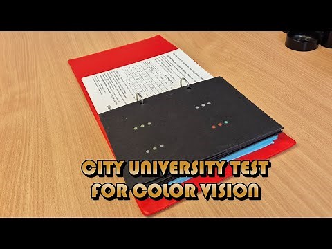 How To Check For Colour Blindness Using The City University Colour Vision Test (3rd Ed.)