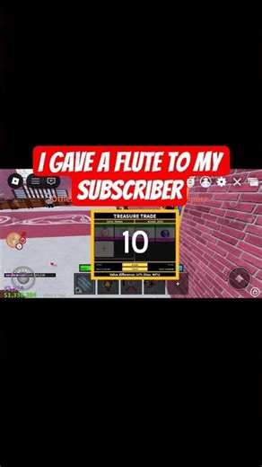 I gave a fruit to my subscriber🍑🍒🍎 #roblox #bloxfurit #bloxfruits #giveaway #bloxflip #rbbattles