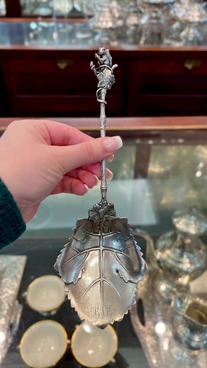 Vintage Sterling Show and Tell! Julie, our product specialist is back with another fabulous sterling server here at Replacements, Ltd. #athomewithreplacementsltd #tablesetting #tablescape #tablestyling #homedecor #tableware #maximalist #maximalism #coastalgrandmother #grandmillenial #vintagecollection #tablewareset #19thcentury #sterlingsilver #icescoop #vintage