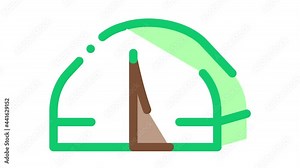 Tourist Trip Camp Icon Animation. color Tourist Trip Camp animated icon on white background