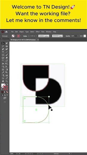Adobe illustrator 2026 - How to use shape tools for logo design #tndesign89 #short