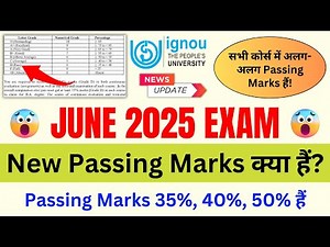 IGNOU Passing Marks for the June 2025 Exam? | What is Passing Marks in IGNOU? | IGNOU Passing Marks?