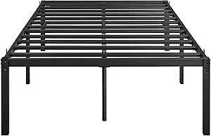 Yaheetech 18 Inch Tall Metal Bed Frame Full Platform Bed Frame with Storage Space,Sturdy Slat Support,Easy Assembly,No Box Spring Needed,Black
