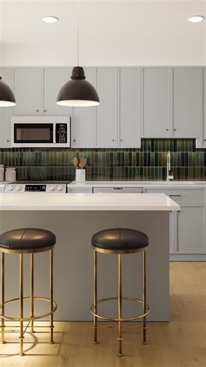 Your guests are bound to be impressed when a meal comes together in your kitchen at The Frank. 🍝 Our quartz counters, GE appliances, and expansive island give every gathering a natural flow. Live Smart. Stay Frank. → livethefrank.com | The Frank