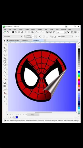 CorelDRAW Page Curl Effect | CorelDRAW Tutorial | #Shorts