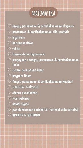 List materi kelas 10 kurikulum merdeka 🇲🇨