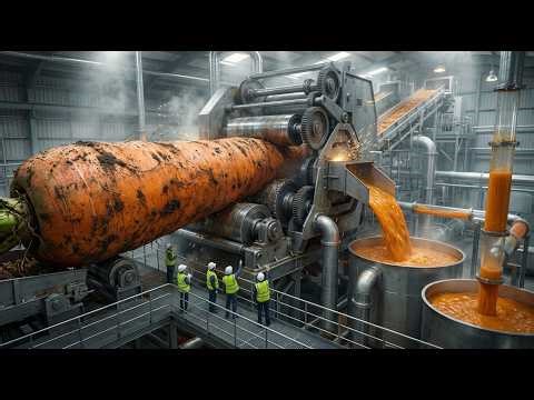 Carrot Processing in Factory | How Carrots Are Washed and Packed
