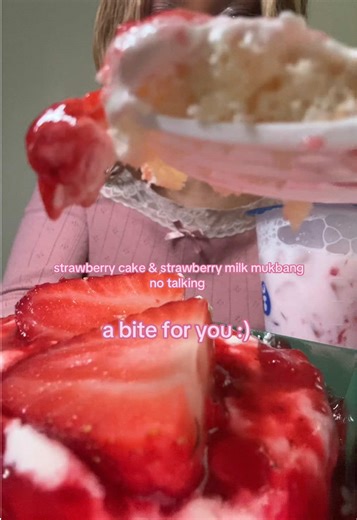 Delicious Strawberry Cake & Boba Mukbang Experience