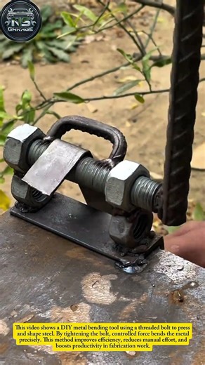 DIY Metal Bending Tool | Simple Bolt Press for Fast Steel Forming#tricks #shorts #usa
