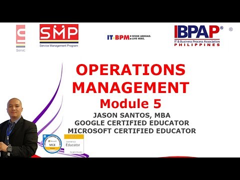 Fundamentals of BPO Lecture 10 - Operations Management