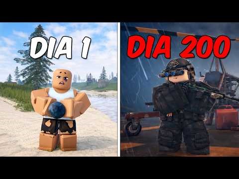 I survived 200 DAYS playing ROBLOX Fallen Survival SOLO 😨