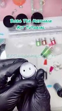 Boba Tea Beverage Keychain Kit with Resin Rockers UV Resin DIY Tutorial