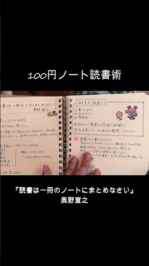 100円ノート読書術⭐️読書は一冊のノートにまとめなさい📚 #読書 #shorts #読書ノート