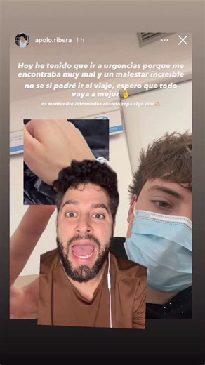 Javi Hoyos | Apolo explota ante los que creen que se ha invitado que ha ido a urgencias para generar contenido #apolo #mujerdebuenapasta | Instagram