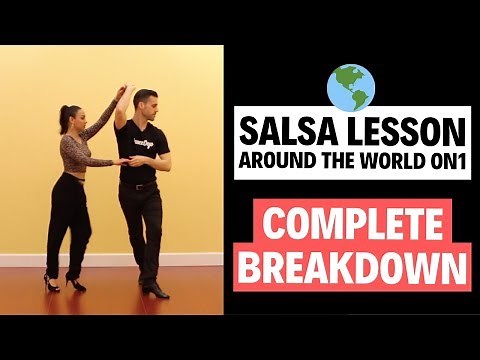 Salsa On 1 - Intermediate Salsa Lesson - Around The World (FULL BREAKDOWN) | TheDanceDojo.com