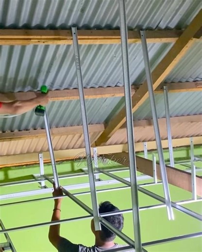 installing PVC ceiling hangers #furing