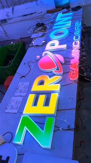 stellaropticssignage on Instagram: "We can create unique effects for you like this #sign #signage #design #signagedesign #ledlight #signature que #lightbox #lamplight #ledlightstrip #led #logodesign #sourcefactory #shop #store #abyss #foryou"