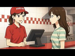 Ordering at Five Guys UK — Real Menu English | Slow English 係英國快餐店與店員對話