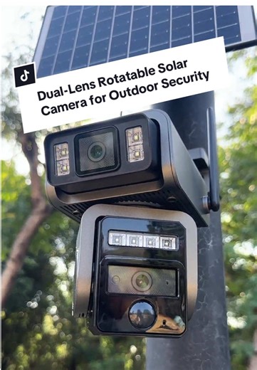 Dual-Lens Rotatable Solar Camera for Enhanced Security
