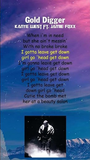 Kanye West ft. Jamie Foxx - Gold Digger (Lyrics) #shorts