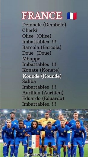 France 🇫🇷 World Cup Song(lyrics) #worldcup2026 #france #lyrics
