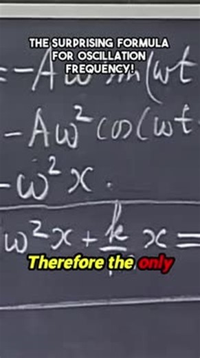 Marcus Filho on Instagram: "Unlock the secrets of oscillation frequency with this incredible insight into the relationship between spring constant and mass! Discover how omega is derived from the simple formula omega squared equals k over m, revealing the beauty of physics in action. This enlightening exploration not only simplifies complex concepts but also highlights the elegance of how mass and spring constant work together to define oscillation. Perfect for anyone curious about mechanics or 