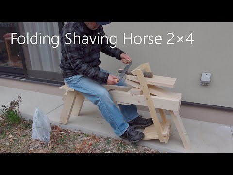 Making a folding shaving horse with 2 x 4 materials