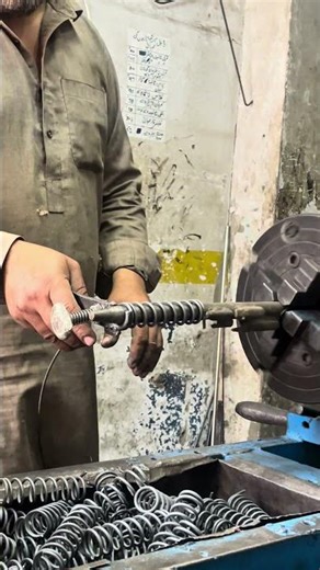 Mass Spring Production 😳💪 | Perfect Coil Process #shorts