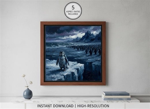 Penguin Nihilist Antarctica Art Print Digital Download Instant Download | High Resolution - Etsy