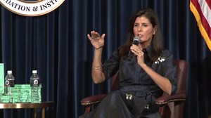 Onstage at the Reagan Library With Nikki Haley