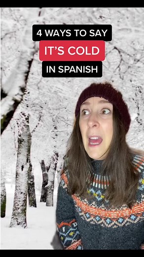 It’s soooooo cold! How do you say it in Spanish? Here are four ways to talk about the cold weather. #learnspanishfast #spanishlanguage #spanishclass #spanishteacher #spanishvocabulary #spanish