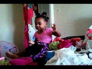 Baby talking back to mother