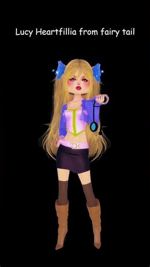 Recreating Lucy Heartfillia from Fairy Tail in Dress To Impress!❣️ #anime #cosplay #dti #fairytail