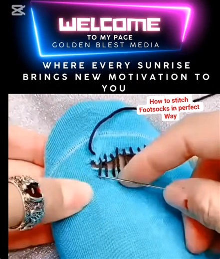 How to stitch footsocks in perfect way #fypviralシ #footsocksstitch | Golden Blest Media