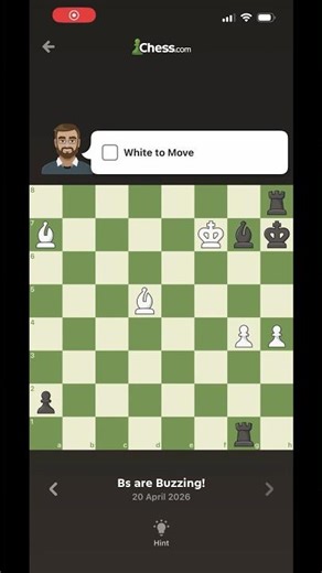 Solving daily puzzle 20-04-26 #chess